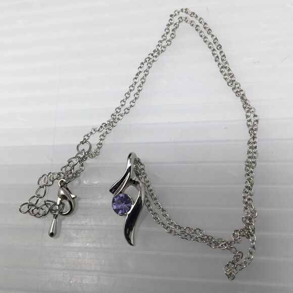 Wispy Purple Gem Necklace (G2) - Picture 2 of 5